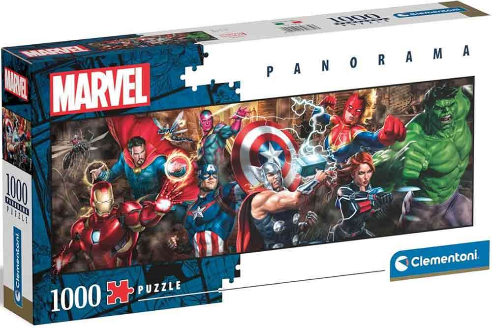 Marvel Avengers: Line Up - Panorama Pussel 1000 Bit clementoni