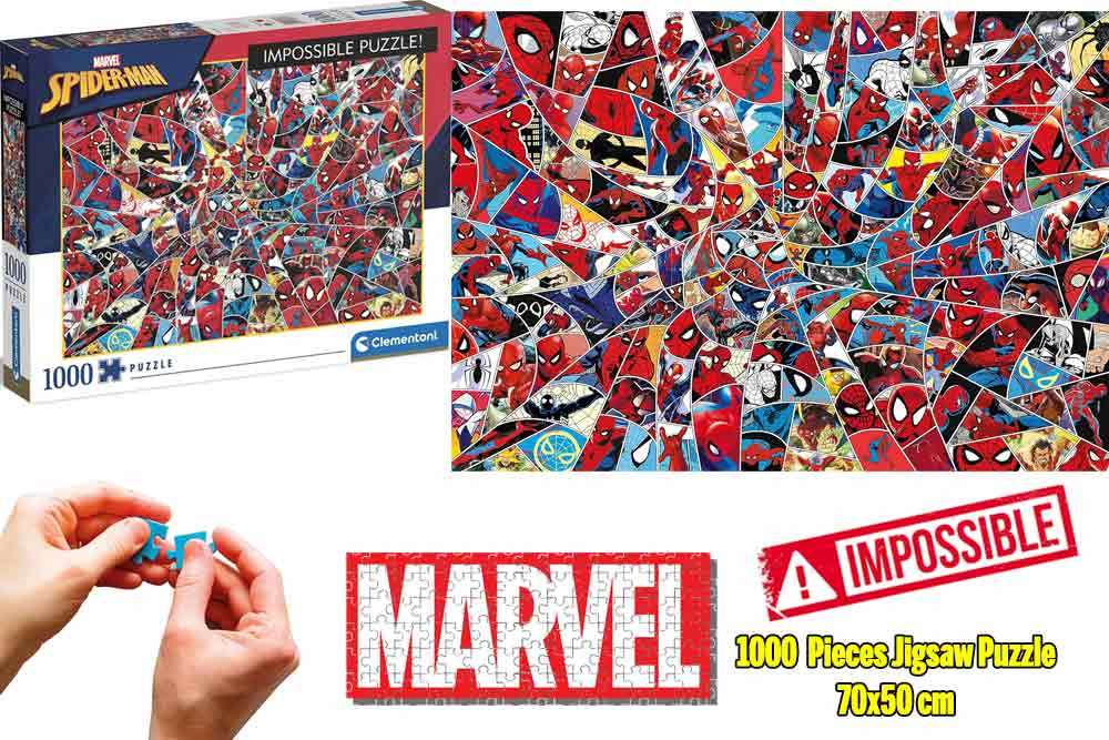 Marvel Spider-Man: The Web - Omöjlig Jigsaw Puzzle 1000 bitar clementoni