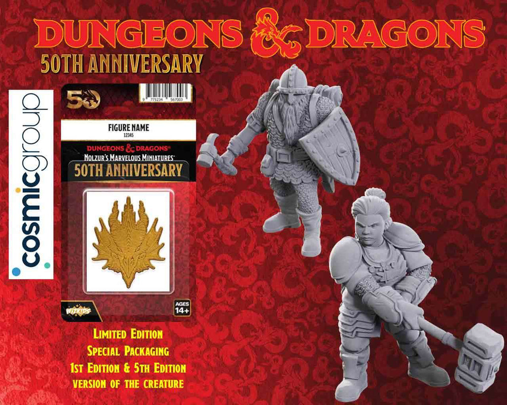 Dungeons & Dragons - Nolzur's Marvelous Miniatures: Limited Edition 50th Anniversary – Dwarves wizkids