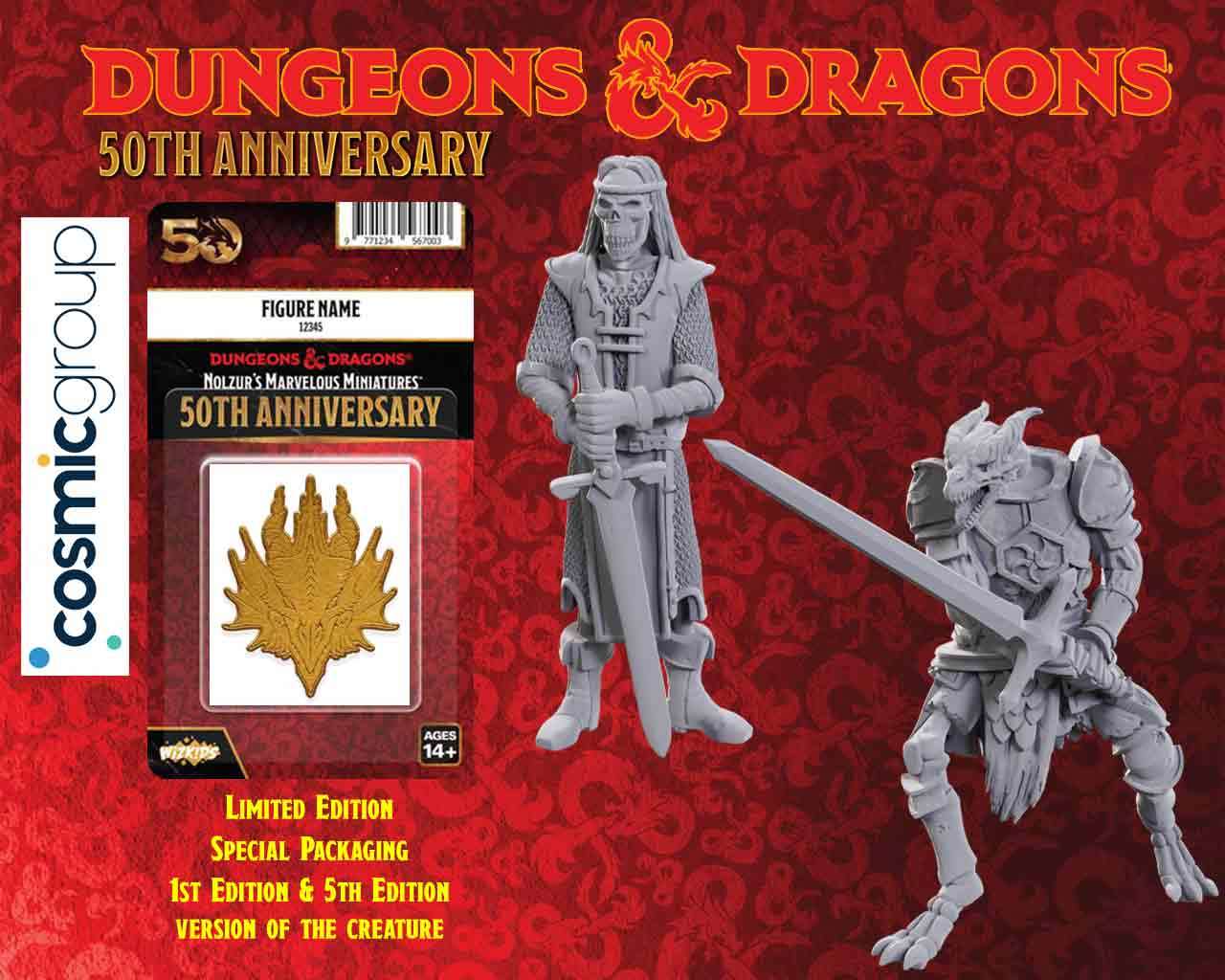 Dungeons & Dragons - Nolzur's Marvelous Miniatures: Limited Edition 50th Anniversary - Skeleton Knights wizkids