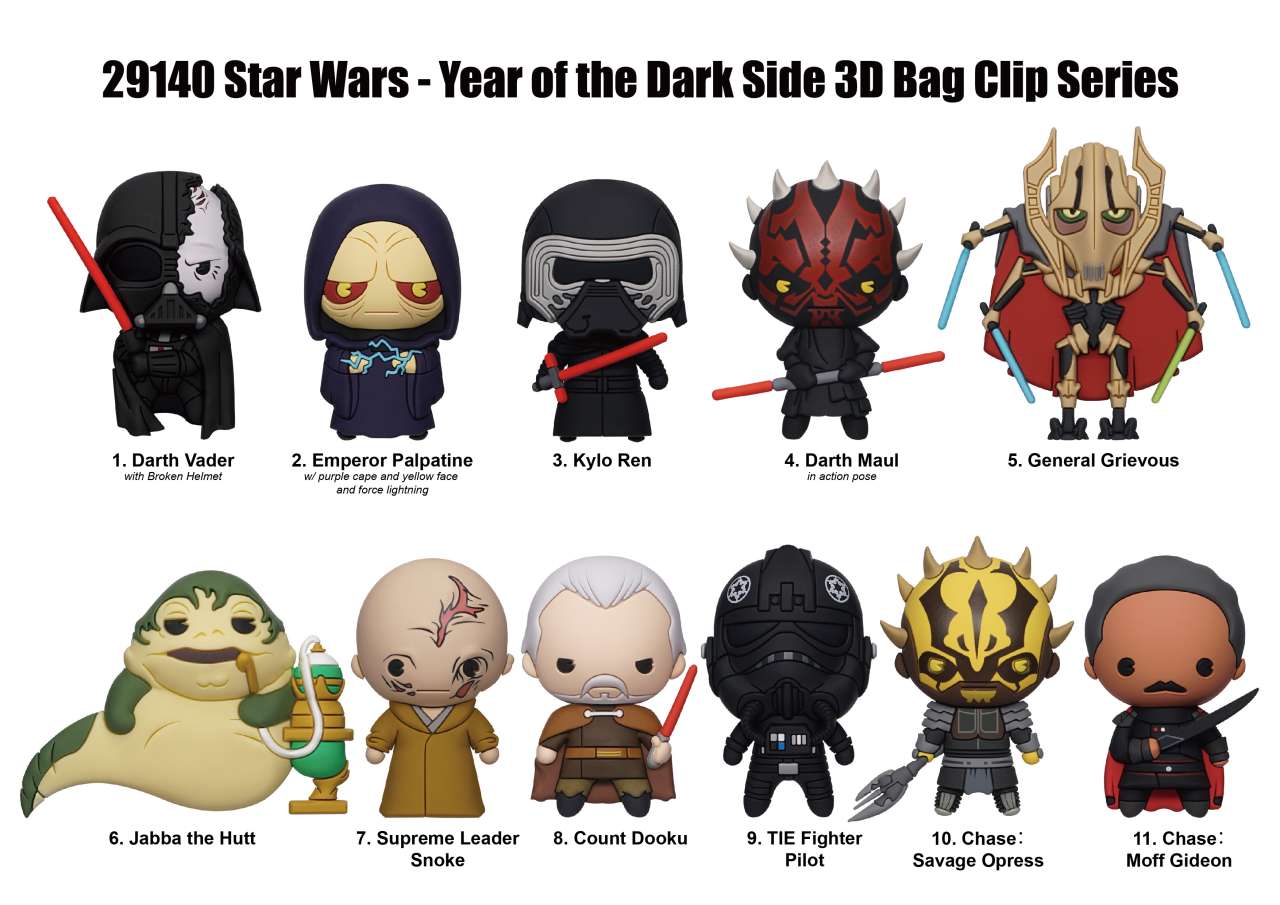 Star Wars The Dark Side Bag Clip Blind Box Display (24) monogram