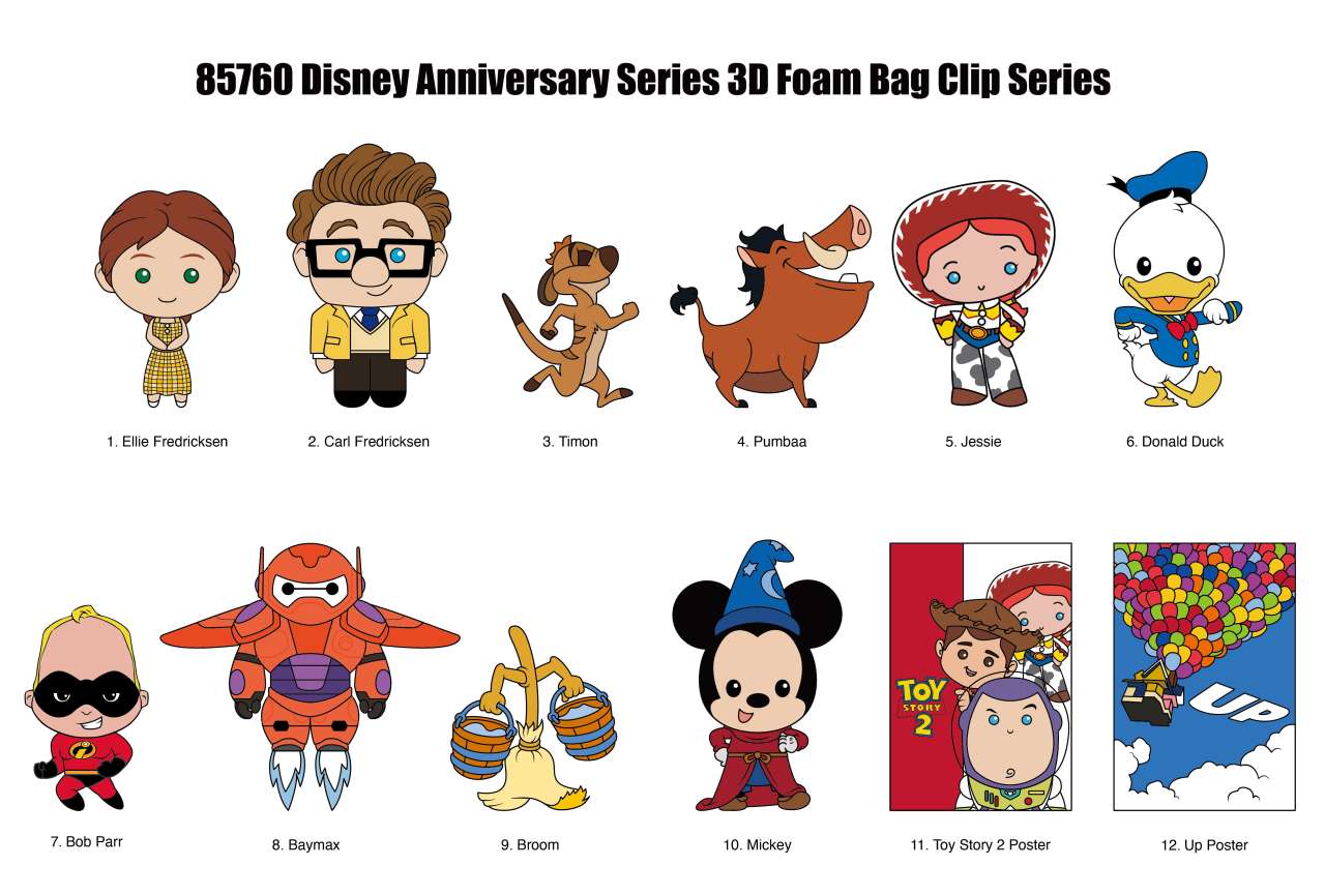 Disney Jubileums Bag Clip Blind Box Display (24) monogram