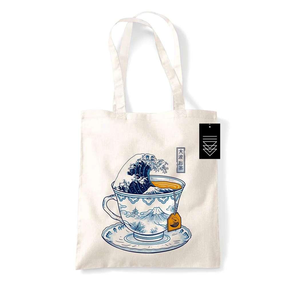 Vincent Trinidad Great Kanagawa Tea Tote Bag pyramid international