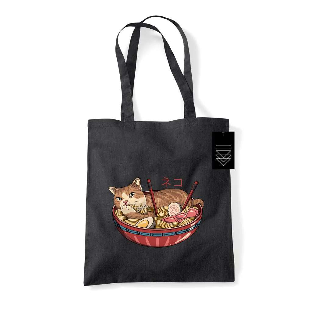 Vincent Trinidad Neko Ramen Bowl Tote Bag pyramid international