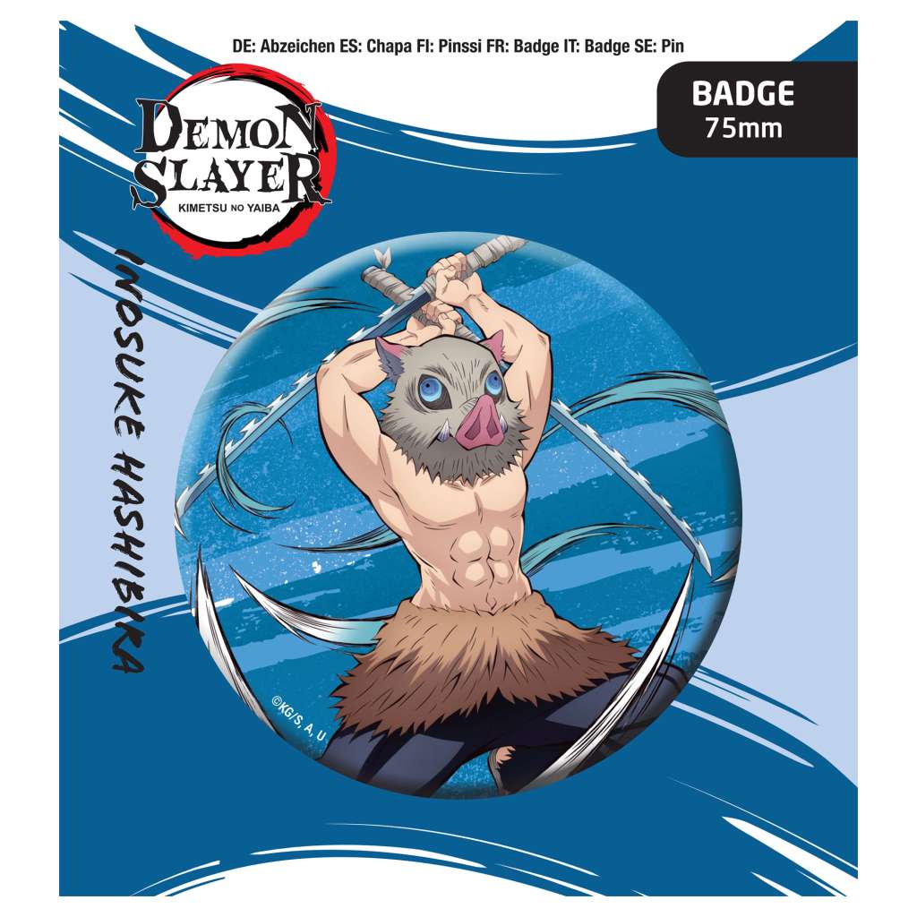 Demon Slayer Button Badge Inosuke Hashibira - Unik och Samlarvänlig popbuddies