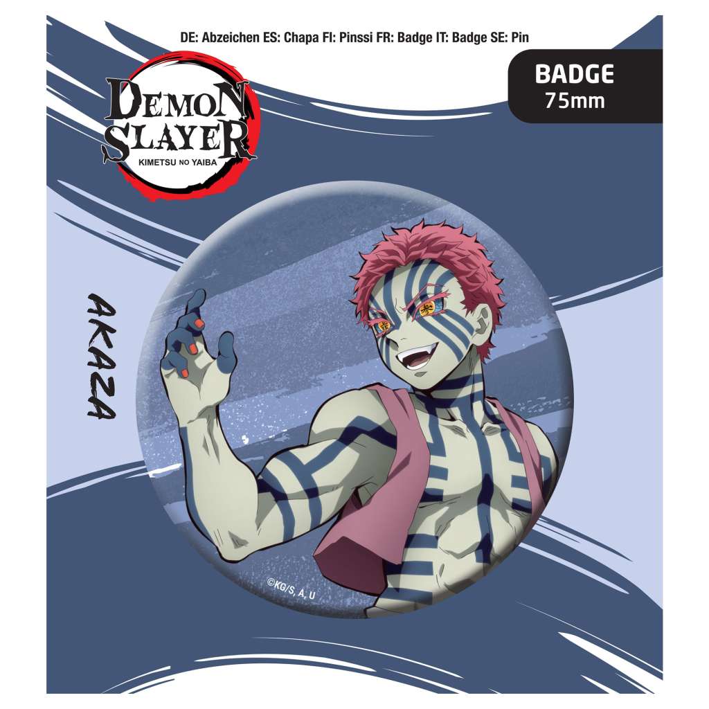 Demon Slayer Button Badge Akaza popbuddies