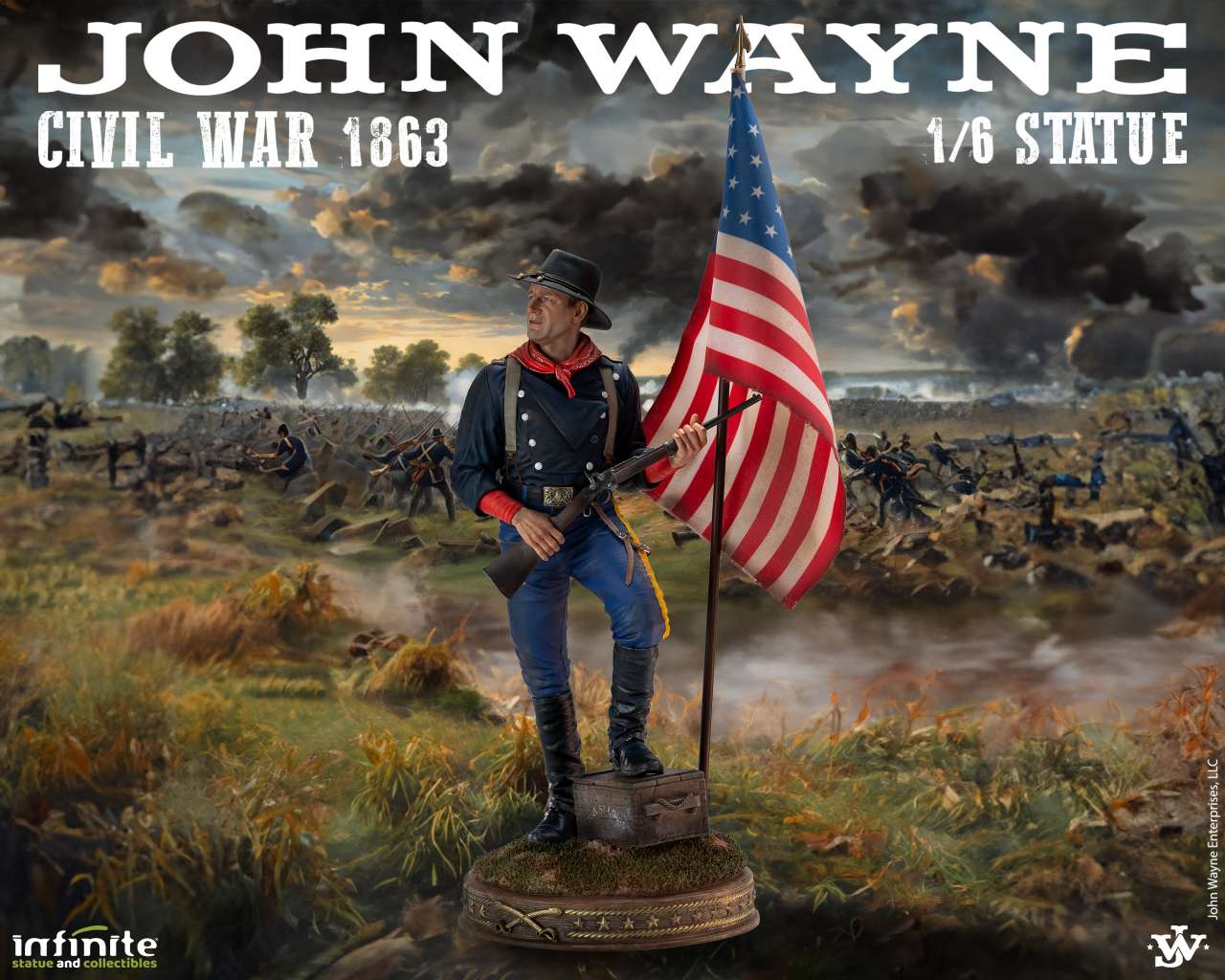 John Wayne Civil War 1863 1/6 Statue infinite statue