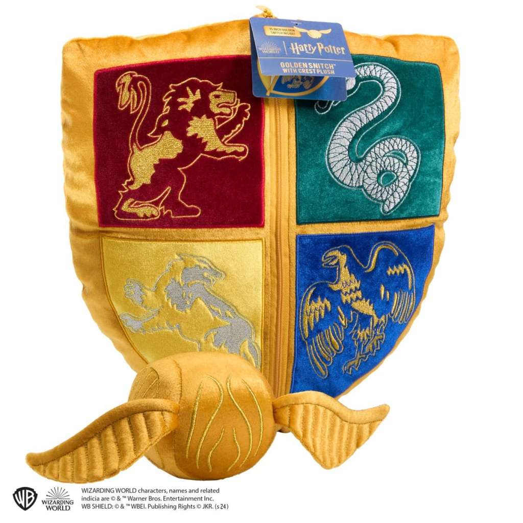 Harry Potter Golden Snitch Gosedjur med Crest Pillow noble collections