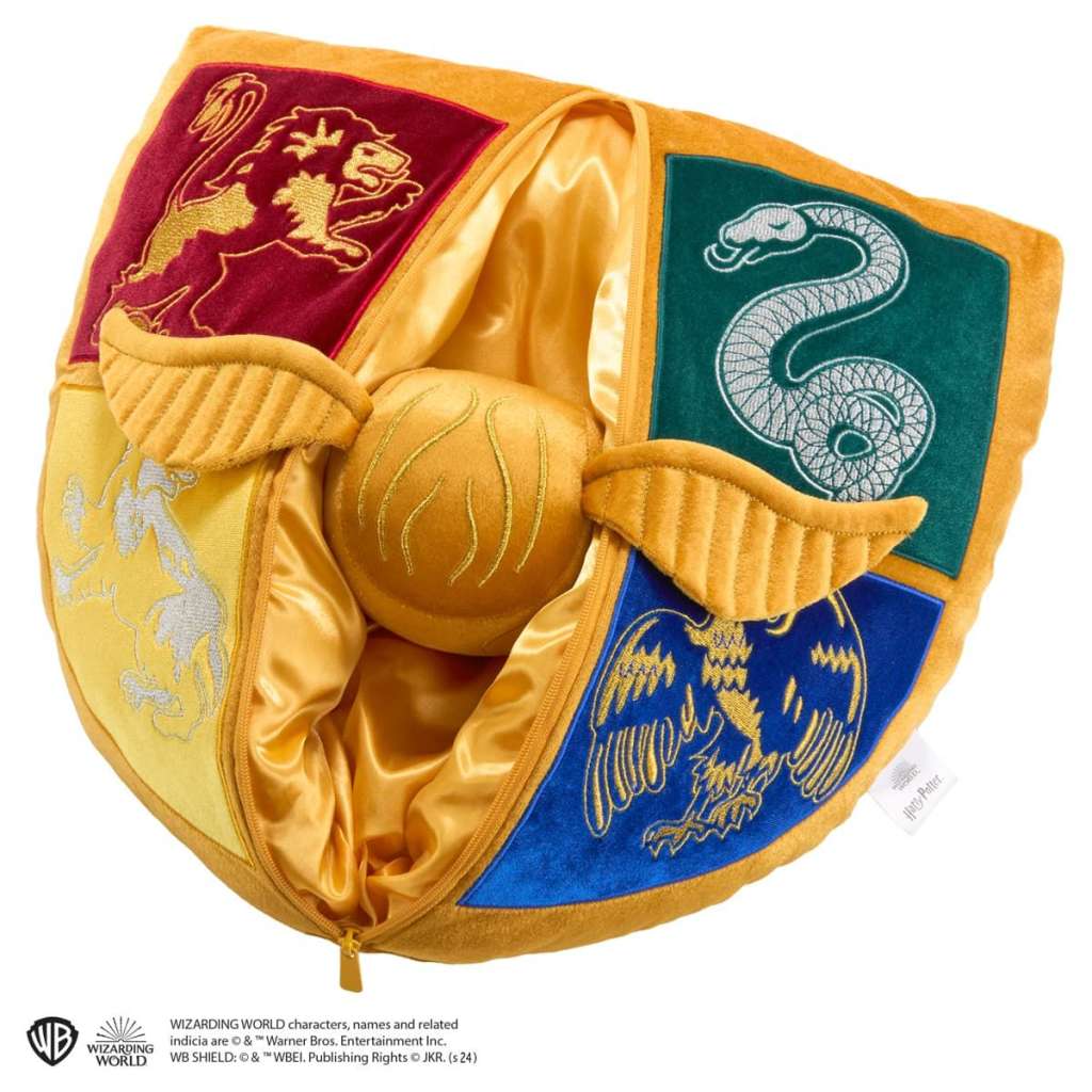 Harry Potter Golden Snitch Gosedjur med Crest Pillow noble collections