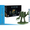 Grön hårdplast Sulaco-överlevare miniatyrfigur med ledade lemmar och detaljerad rustad design från ALIENS-setet