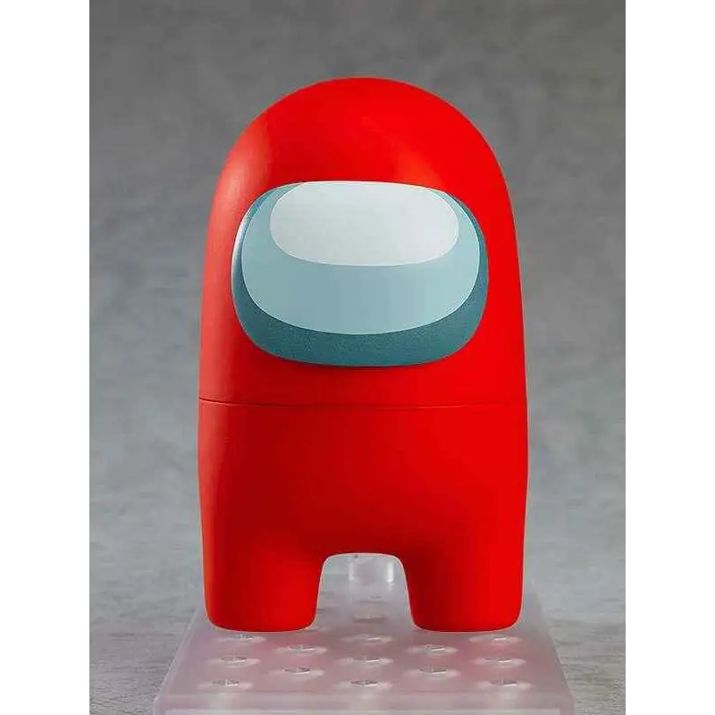 Röd Among Us Crewmate Nendoroid-figur i röd plast med blåvit visir