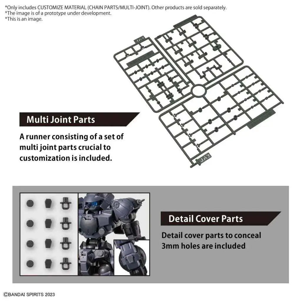 Svart plastgjutade ark med multi-joint och detaljskydd för Anpassa Materialkedjedelar/Multi-Joi-modellkit