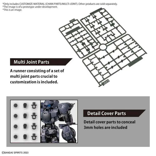 Svart plastgjutade ark med multi-joint och detaljskydd för Anpassa Materialkedjedelar/Multi-Joi-modellkit
