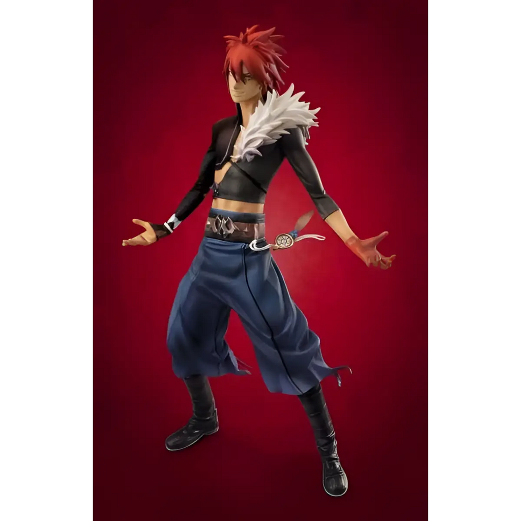 Röd-hårig Aquarion Evol-figur av Gem Kagura Demuri med spikig frisyr