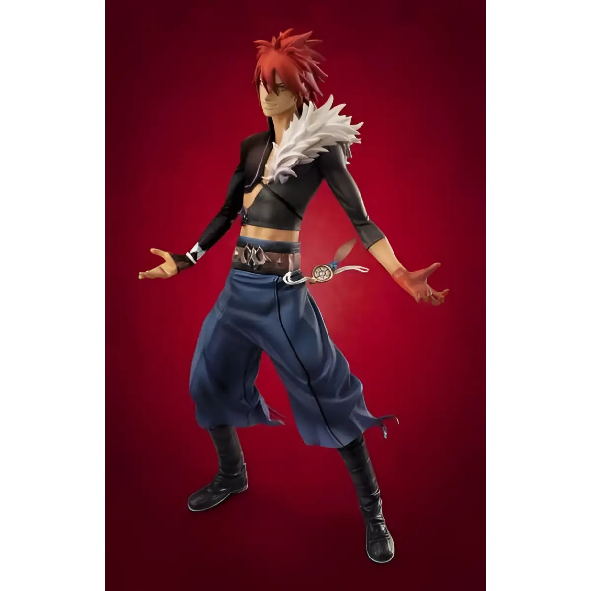 Röd-hårig Aquarion Evol-figur av Gem Kagura Demuri med spikig frisyr