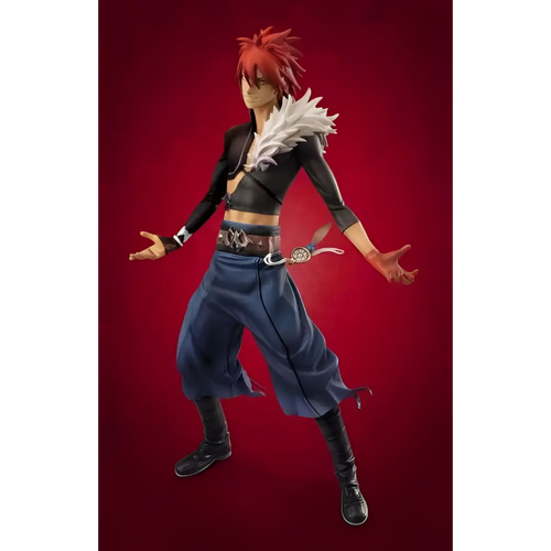 Röd-hårig Aquarion Evol-figur av Gem Kagura Demuri med spikig frisyr