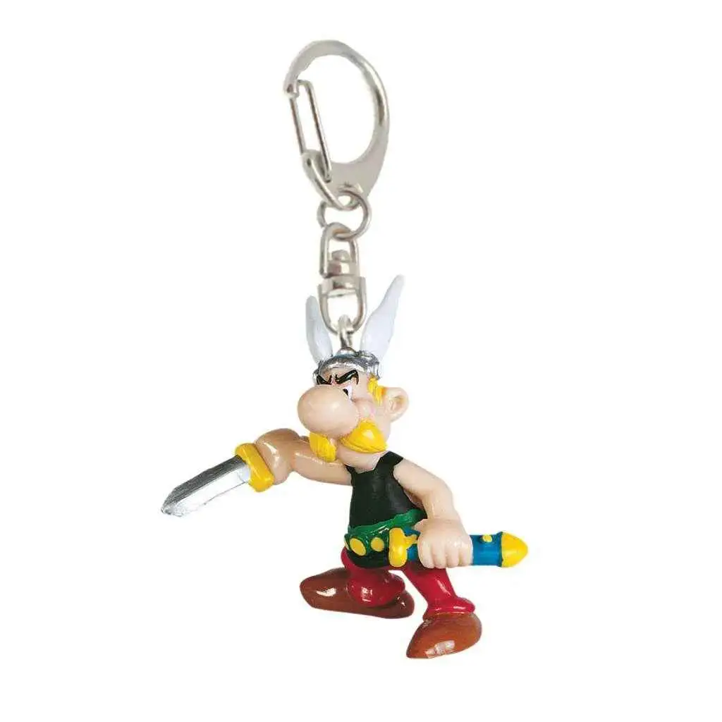 Asterix nyckelring med svärd i dynamisk pose
