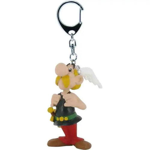 Asterix Stolt Nyckelring med gulhårig karaktär i svart tunika och röda strumpbyxor