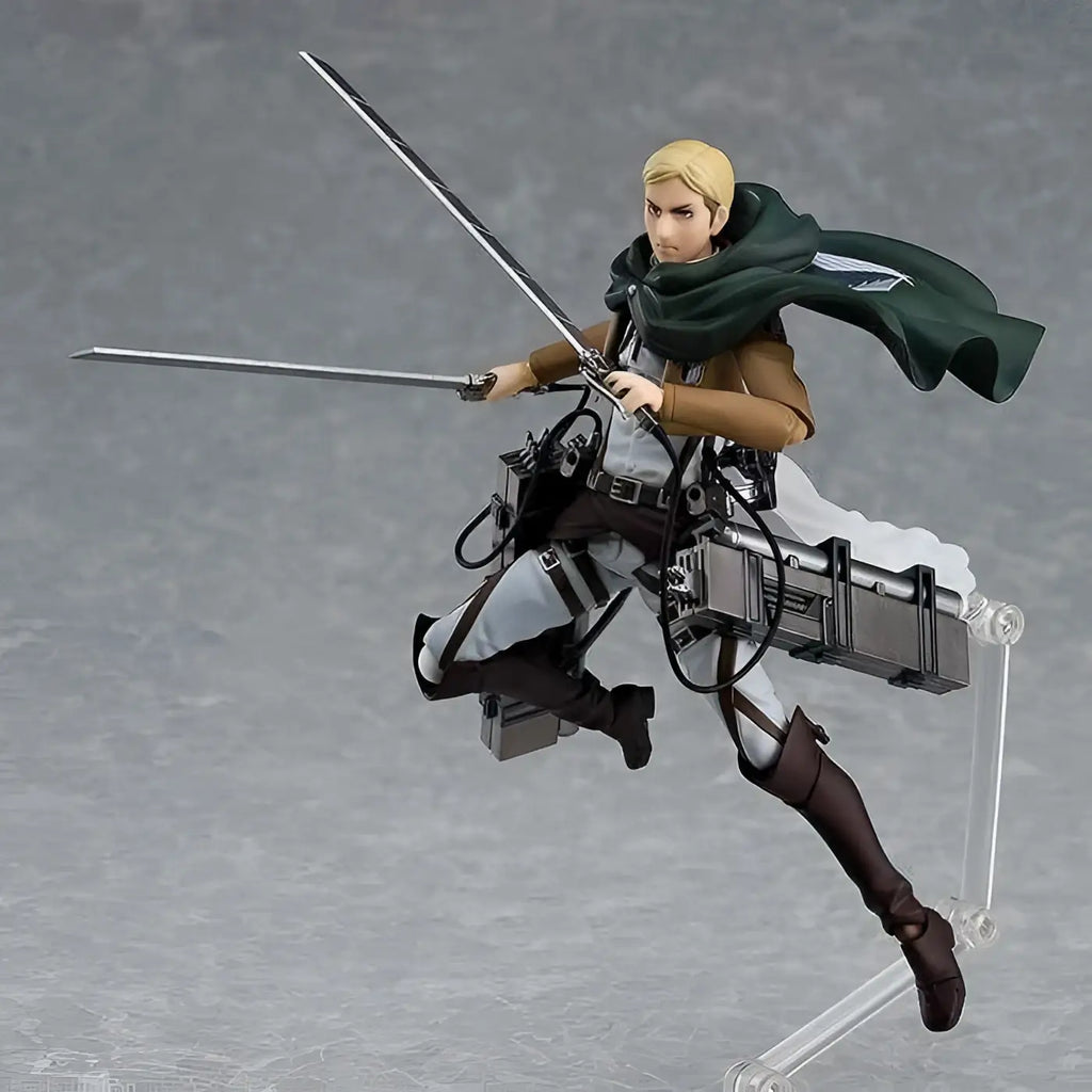 Attack on Titan Erwin Smith figma actionfigur med uniform och utrustning