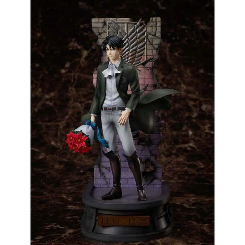 Levi Ackerman Attack on Titan 1/7 födelsedagsstaty i grön mantel