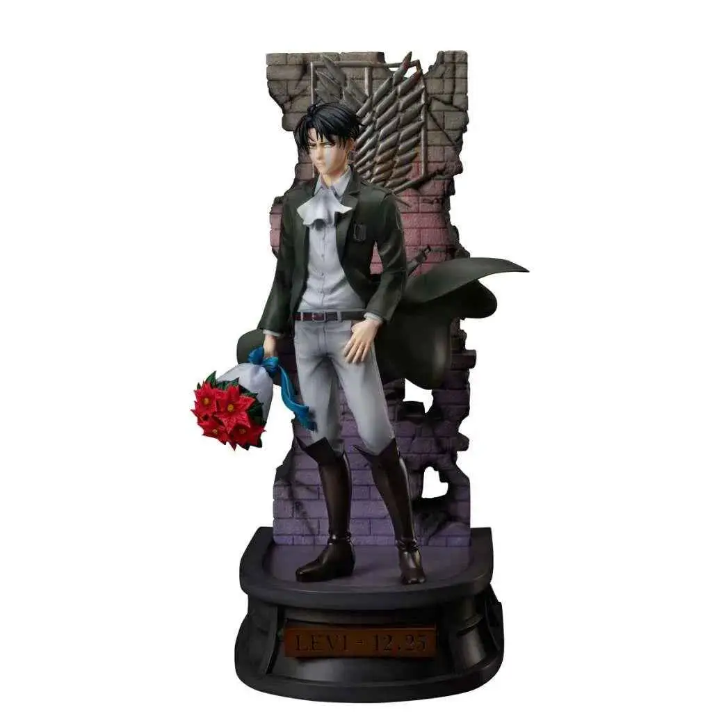 Levi Ackerman Attack on Titan 1/7 födelsedagsstaty i grön mantel
