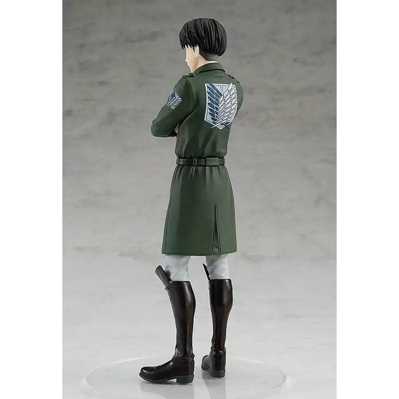 Attack on Titan Levi POP UP PARADE-figur med mörkgrön militärmantel