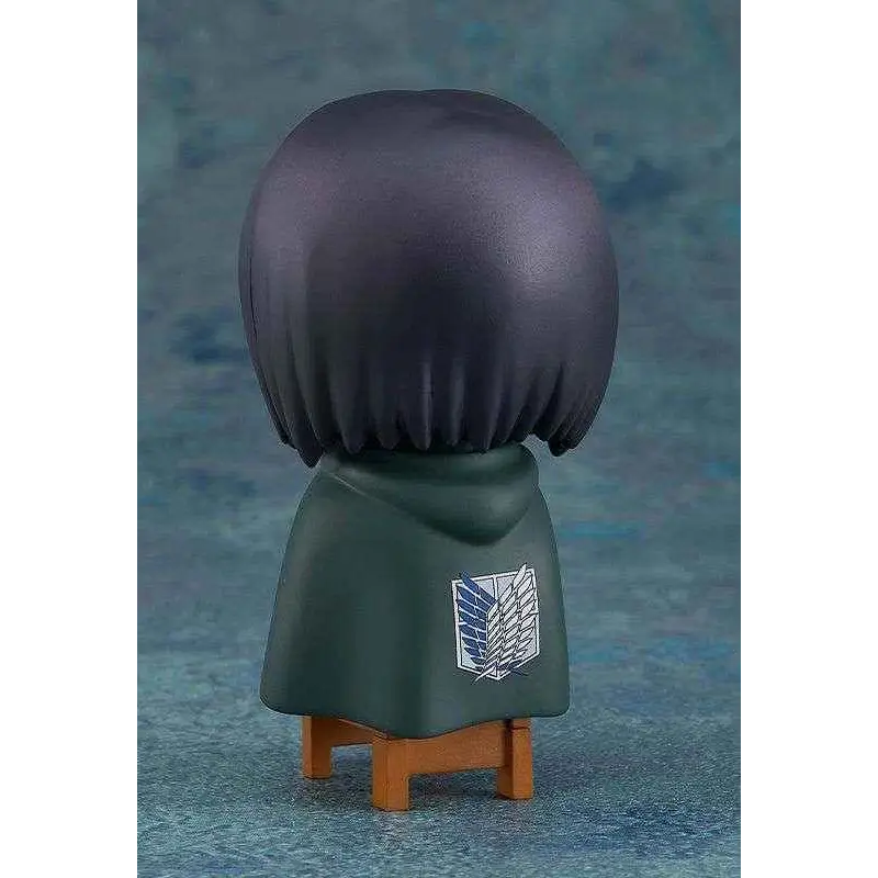Mikasa Ackerman Nendoroid Swacchao i mörkgrön kåpa med scout-emblem