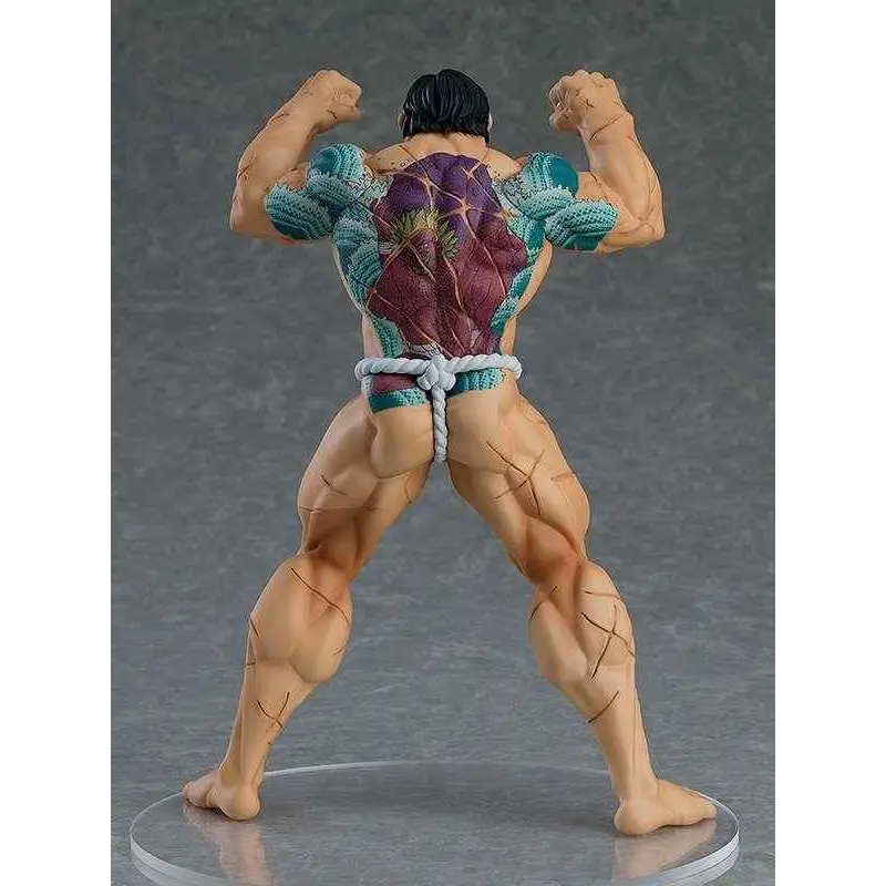 Muskelbyggd Baki Kaoru Hanayama-figur med tatuerad rygg i POP UP PARADE