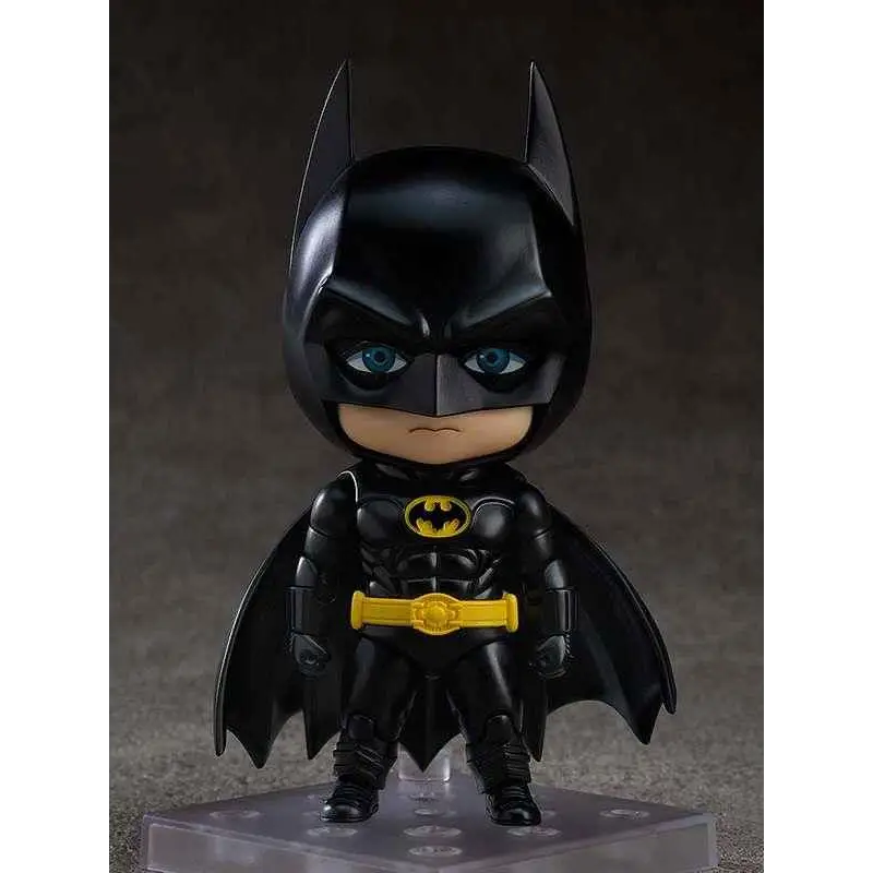 Svart Batman 1989 Nendoroid-figur med glansig finish på klar bas
