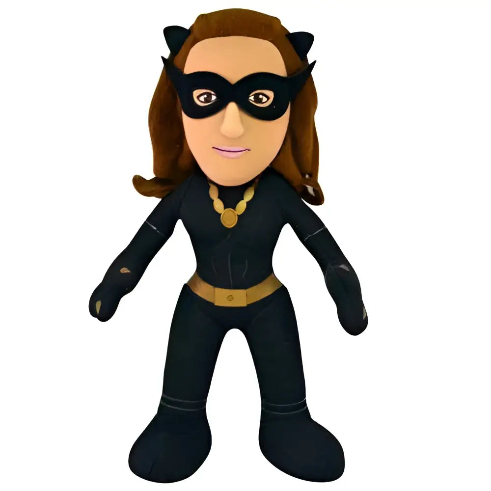 Batman 66 Catwoman 10-tums plyschfigur med svart mask och guldsmycken