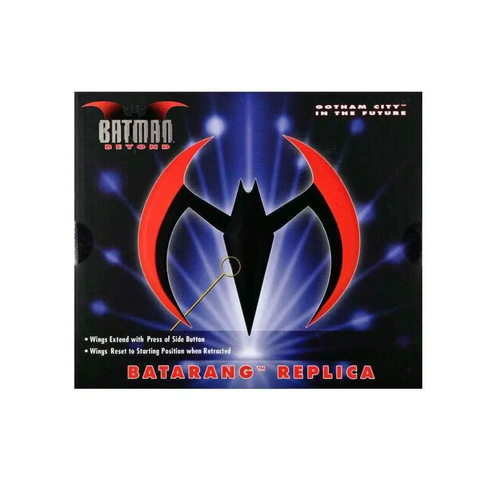 Batman Beyond batarang röd replica med utdragbara vingar i svart och rött