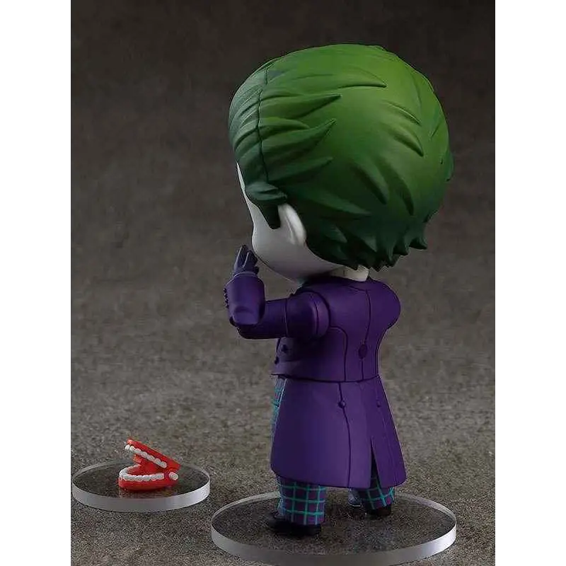 Chibi Batman Joker 1989 Nendoroid-figur med grönt hår, lila mantel och rutiga byxor