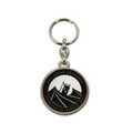 Batman Caped Crusader metallnyckelring med logo och text