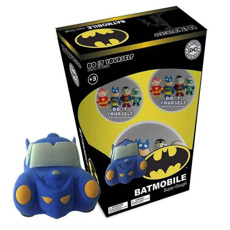 Blå och gul Batman-temad Batmobile super dough-leksak i Fordons DIY