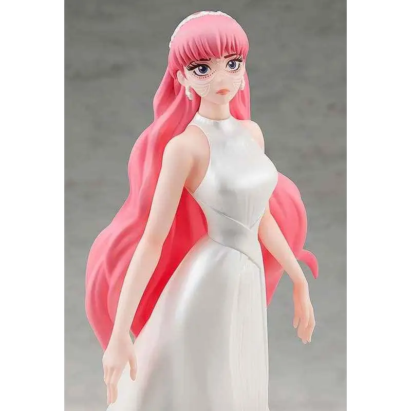 Detaljerad plastfigur av Belle med långt rosa hår i vit klänning, POP UP PARADE