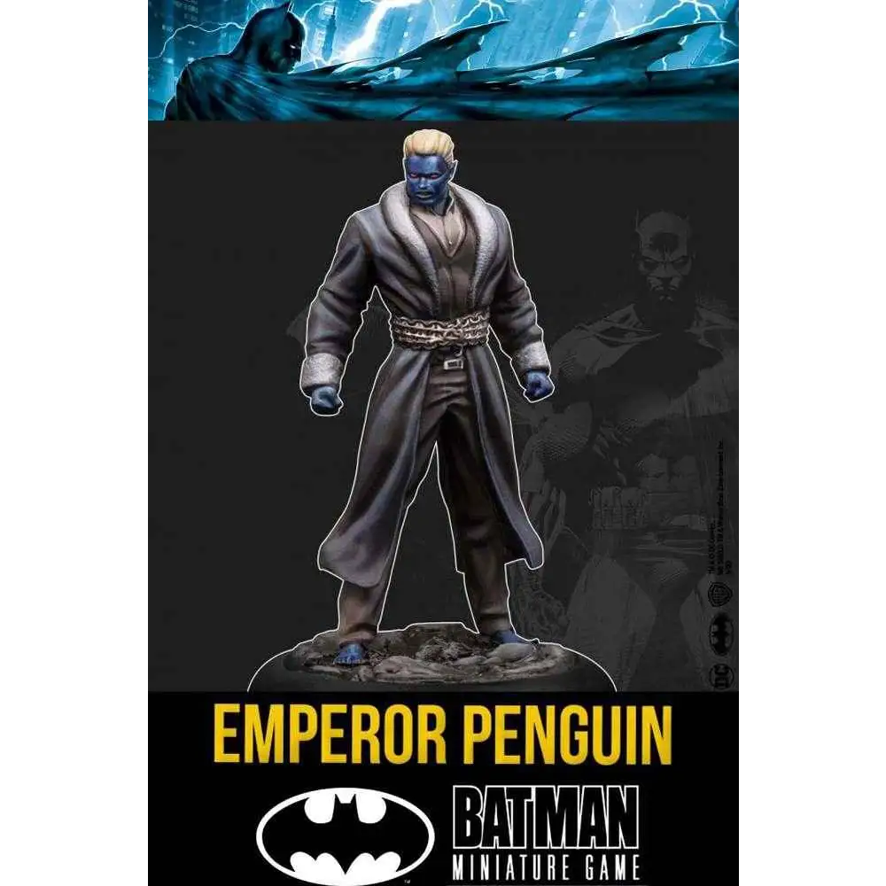 Bmg kejsarpingvin miniatyr 35 mm skala blåhudig figur i grå mantel