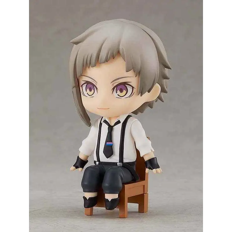 Gråhårig chibi-figur av Atsushi från Bungo Stray Dogs Nendoroid Swacchao!