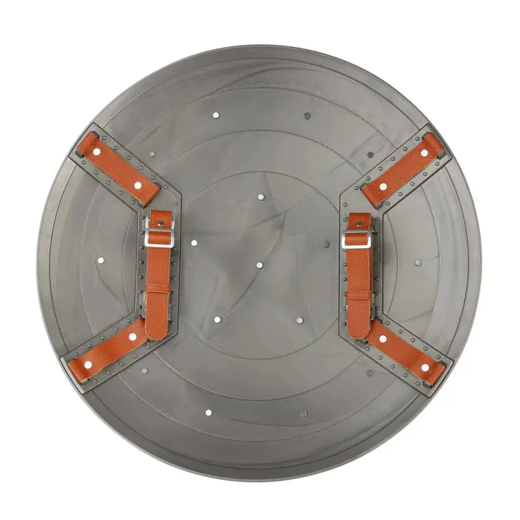 Silver Captain America Stealth Shield Replica med orange läderremmar