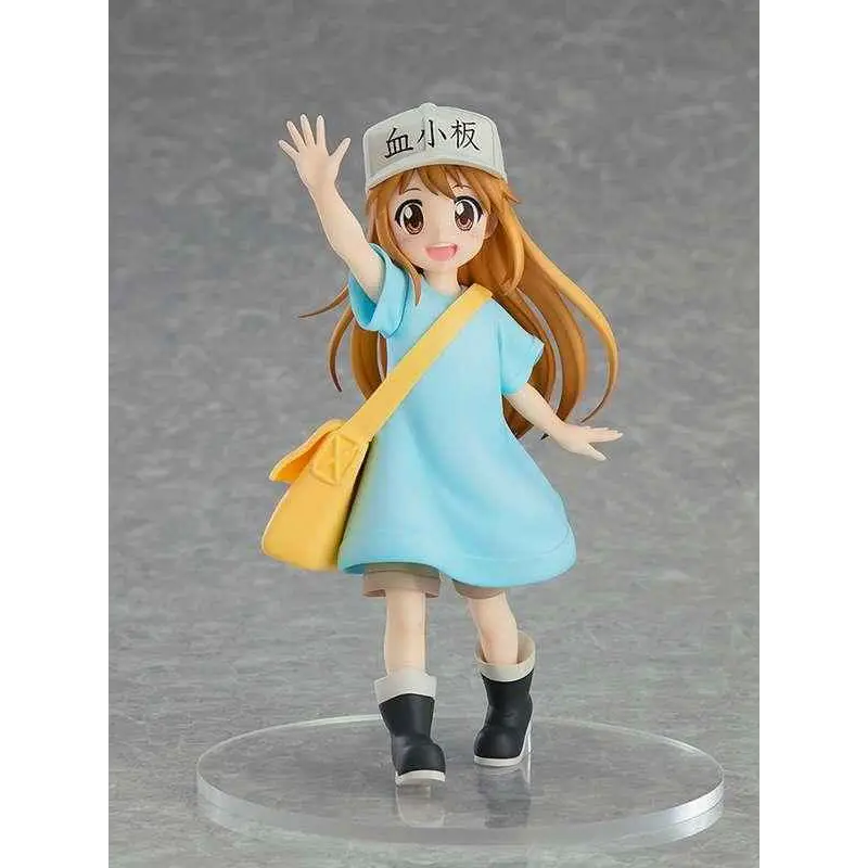 Cells at Work! Platelet figurine: glad anime girl med orange hår i blå klänning