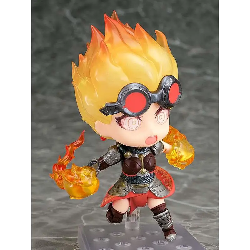 Chibi Chandra Nalaar Nendoroid-figur från Magic: The Gathering med eldigt hår och flammor
