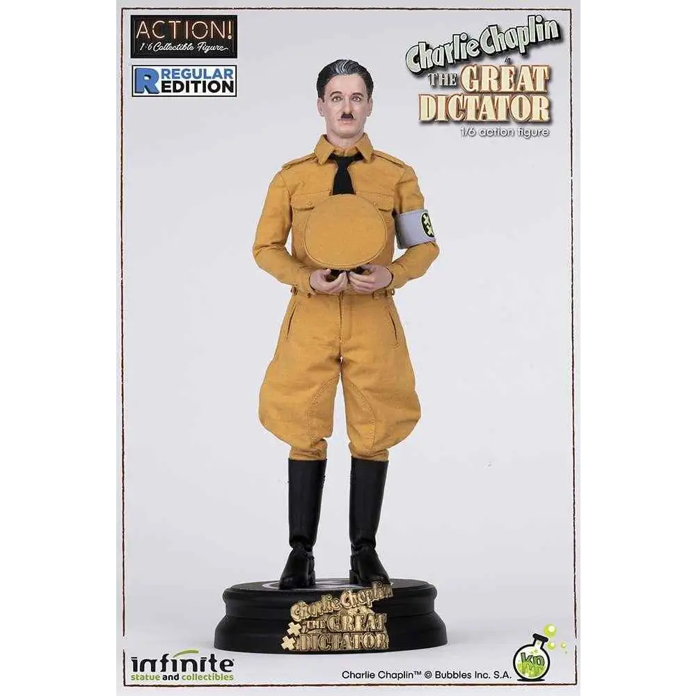 Charlie Chaplin som Den store diktatorn 1/6 actionfigur i gul uniform