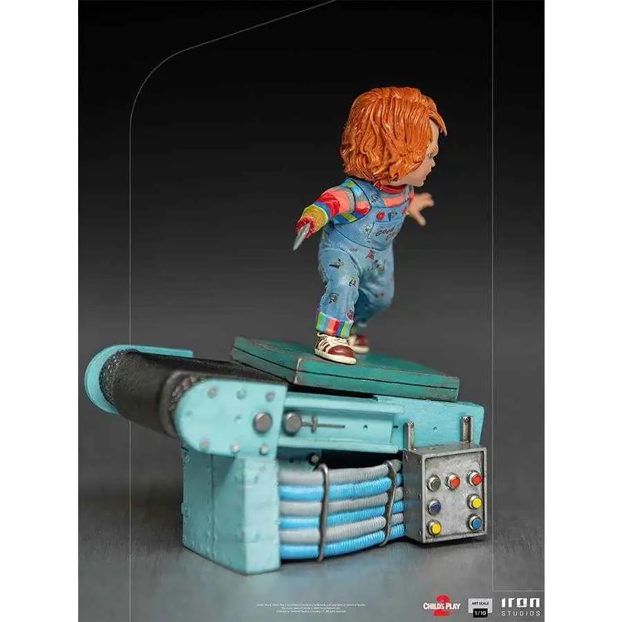 Chucky-figurin från Child’s Play II, 1/10 Art Statue med orange hår