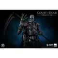 Skelettkrigare i utsmyckad mörk metallrustning med lie, Court of the Dead Demithyle 1/6-figur