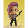 Chibi Cyberpunk 2077 V-kvinnlig Nendoroid-figur med magenta hår och pistol