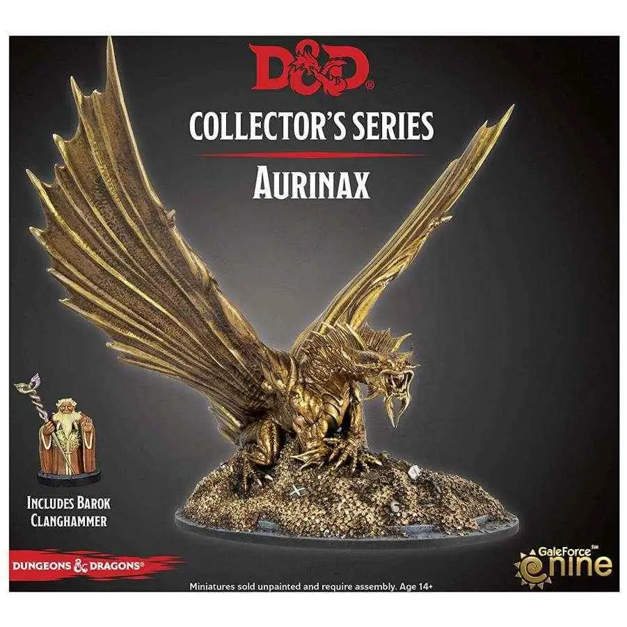 Gul Aurinax miniatyrfigur i resin från D&D samlarkollektion