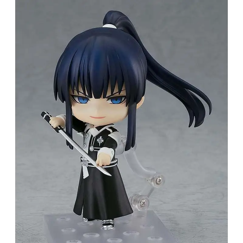 D.Gray-man Yu Kanda Nendoroid-figur: svart hår, blå ögon, svartvit uniform med svärd