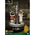 D-Stage Loki TV-diorama med brun lädersvitfigur vid skrivbord