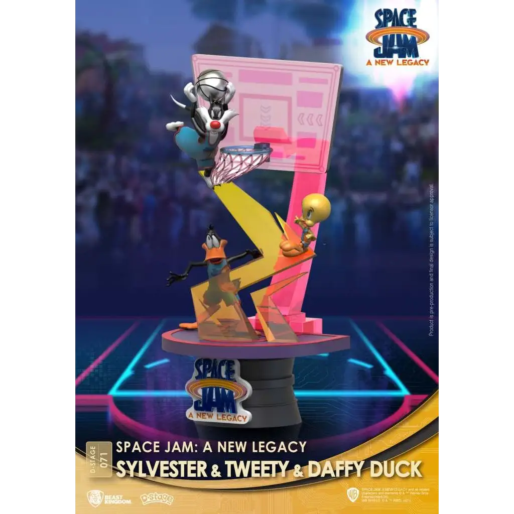 D-Stage Space Jam 2 Sylvester dunkar med Tweety och Daffy