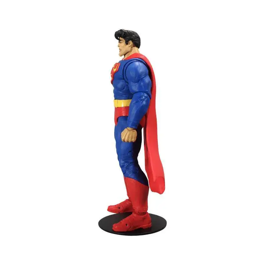 Röd och blå Superman-actionfigur med gul bälte på svart bas, Dark Knight Returns