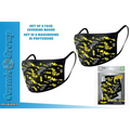 Svart och gul Batman-kamouflage ansiktsmasker i DC-set (2-pack)